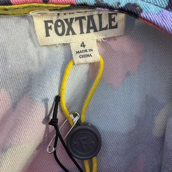 NEW Finding Foxtale Girls You're Invited Party Dress SZ 4 Pink Bow Artsy Floral - Picture 7 of 9